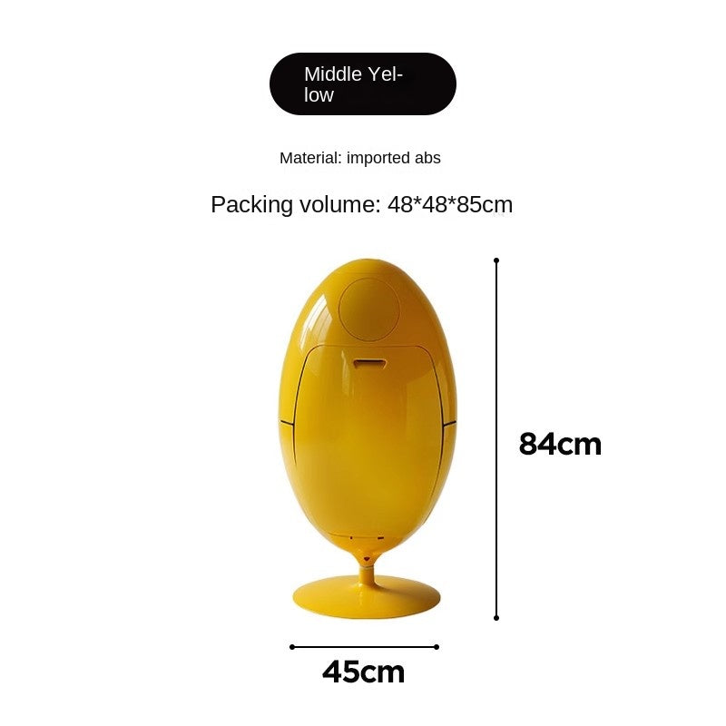 MOMO Dinosaur Egg Trash Can | Sculptural Standing Waste Bin | 2 Sizes - alternate view 17