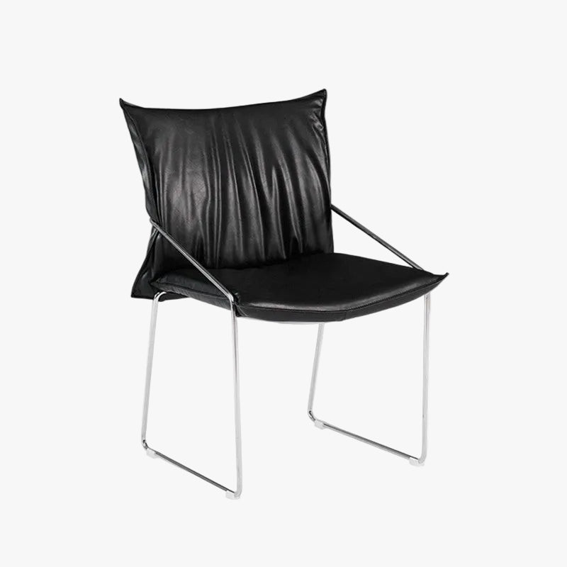 MOMO Cloud-Pad Cantilever Dining Chair | Oversized Cushion Seat & Back on Chrome Wire Frame - alternate view 7