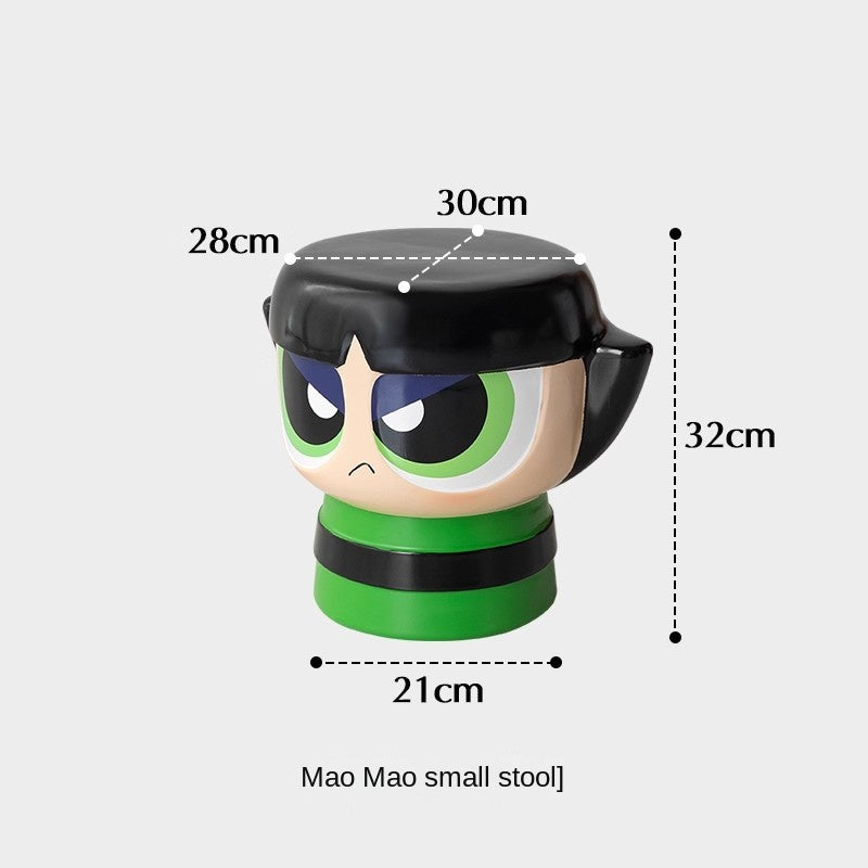 MOMO Cartoon Low Stool | Character Head Stool | Kids Shoe-Changing Bench & Room Decor - alternate view 7
