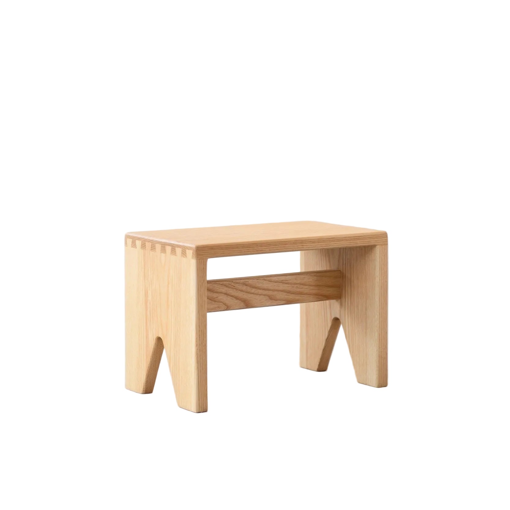 MOMO Solid Wood Swallowtail Stool | Dovetail Joint Low Bench | Handcrafted Shoe-Changing Stool - alternate view 8