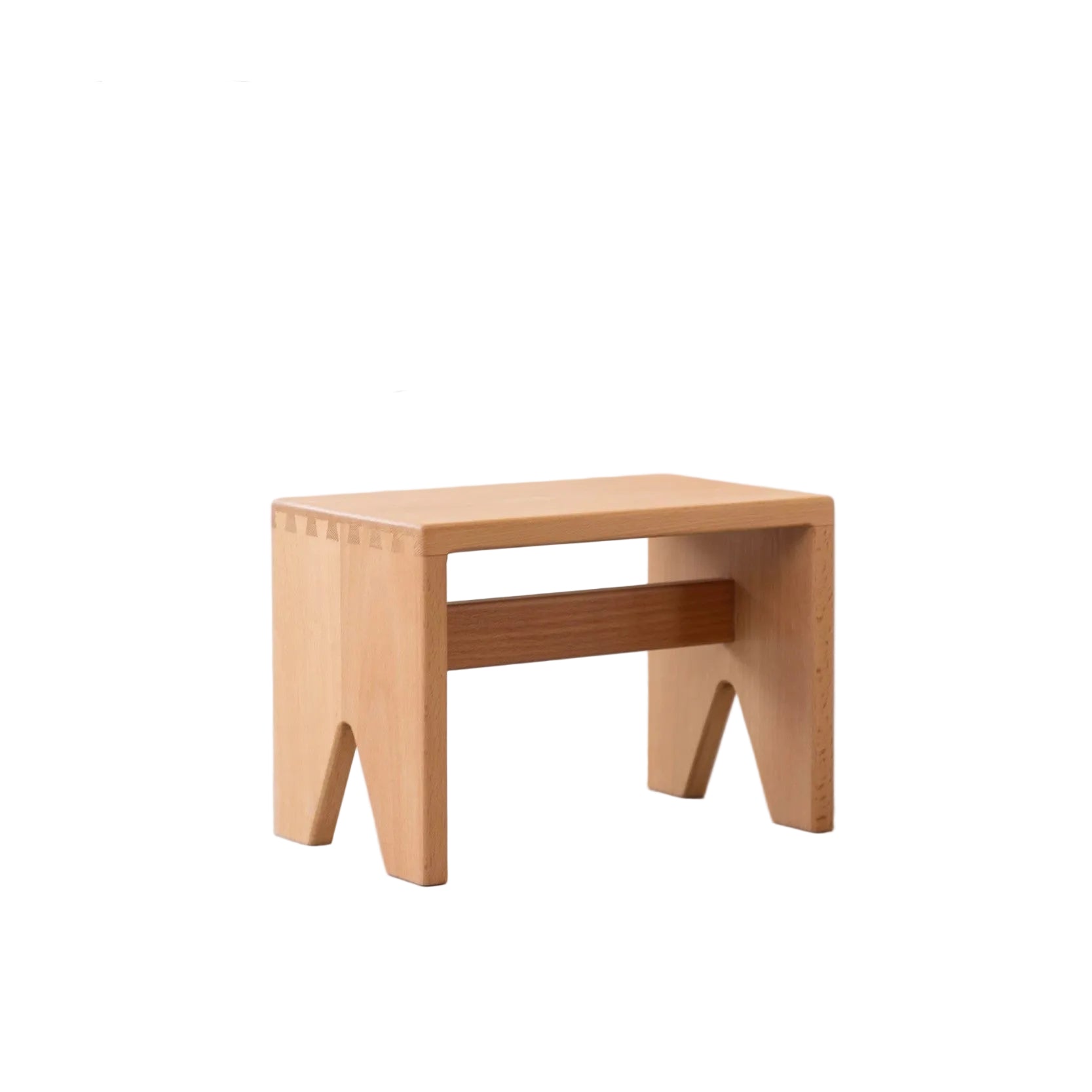 MOMO Solid Wood Swallowtail Stool | Dovetail Joint Low Bench | Handcrafted Shoe-Changing Stool - alternate view 9