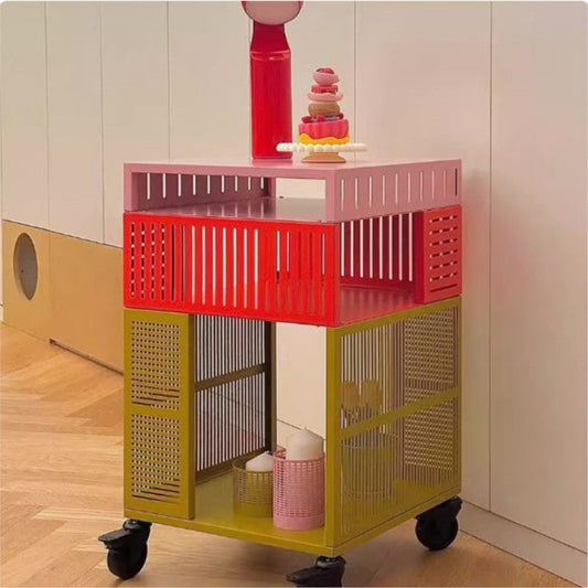MOMO Dopamine Side Cabinet | Carbon Steel | Drawer & Roller Base - alternate view 3