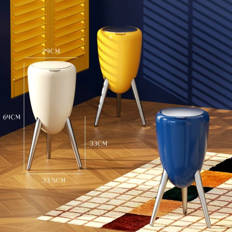 15L Press-Open Trash Can