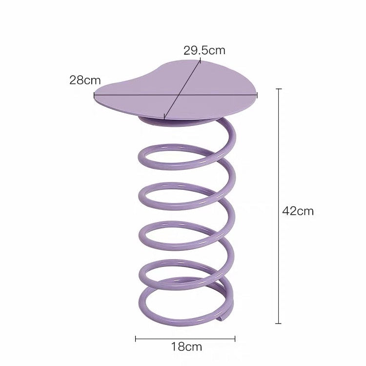MOMO Spring Side Table | Sculptural Coil Steel Base with Organic Tabletop - alternate view 13