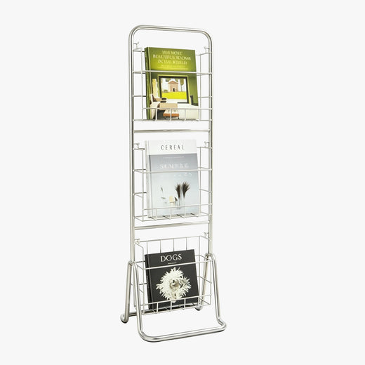 3-Tier Wire Magazine Iron Bookshelf