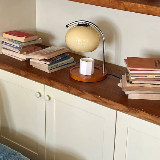 Vintage Solid Wood Wax Melt Lamp-GQ04