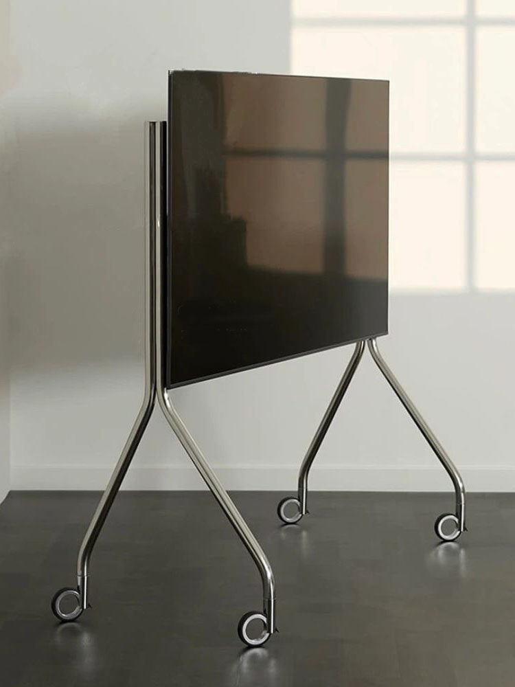 MOMO Stainless Steel Mobile Television Stands | 43–75 Inch Height-Adjustable Rolling Display Stand - alternate view 3