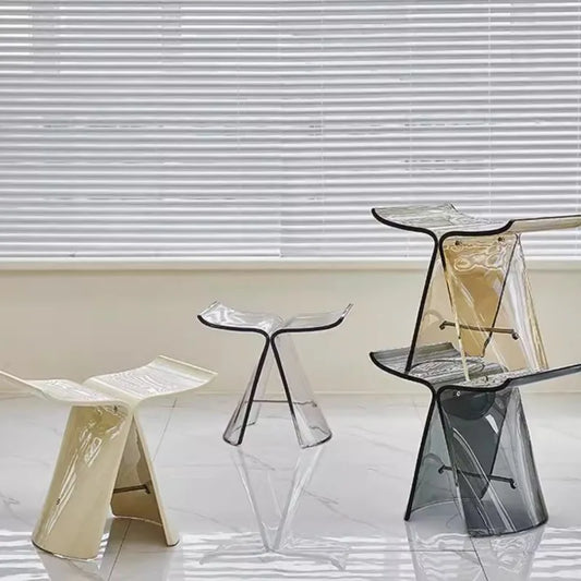MOMO Butterfly Stool | Transparent Acrylic Sculptural Low Stool | Danish Design-Inspired Accent Seat - alternate view 4