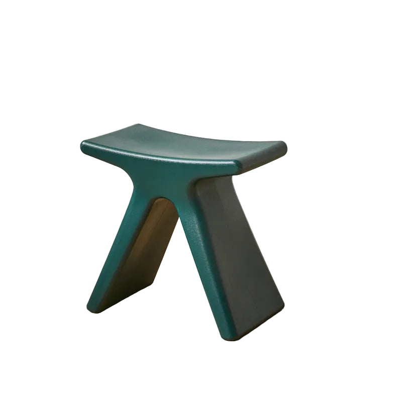 MOMO Low Stool | X-Form Sculptural Accent Stool | Multi-Color Molded Seat - alternate view 14