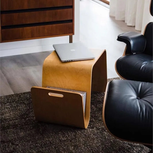 MOMO N-Type Solid Wood Side Table | Geometric Frame Coffee Table - alternate view 6