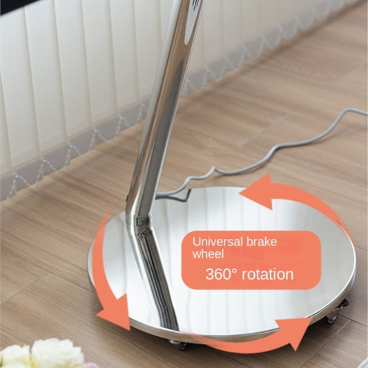 MOMO Mobile Television Stands | Mirror-Polish Stainless Steel Single-Column with Round Base & Wheels - alternate view 6