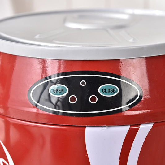 MOMO Smart Sensor Trash Can | Soda Can-Inspired Round Stainless Steel Automatic Bin — 10L - alternate view 4