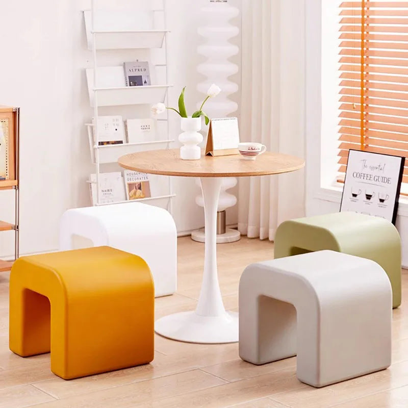 MOMO Arch Plastic Stool | U-Form Sculptural Low Stool | Indoor & Outdoor Accent Seat - alternate view 5