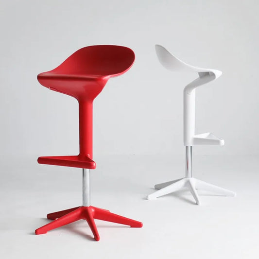 MOMO Sculpted ABS Swivel Bar Stool | Height-Adjustable with Footrest