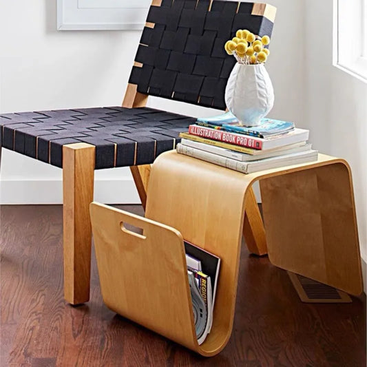MOMO N-Type Solid Wood Side Table | Geometric Frame Coffee Table - alternate view 5