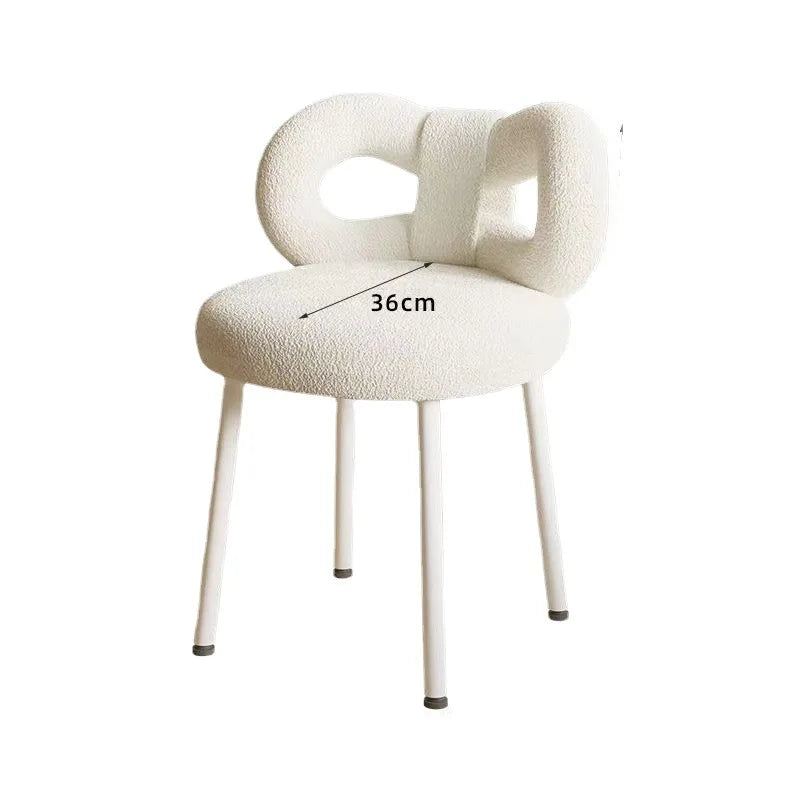 MOMO Bowknot Makeup Chair | Upholstered Vanity Chair with Sculptural Backrest - alternate view 11