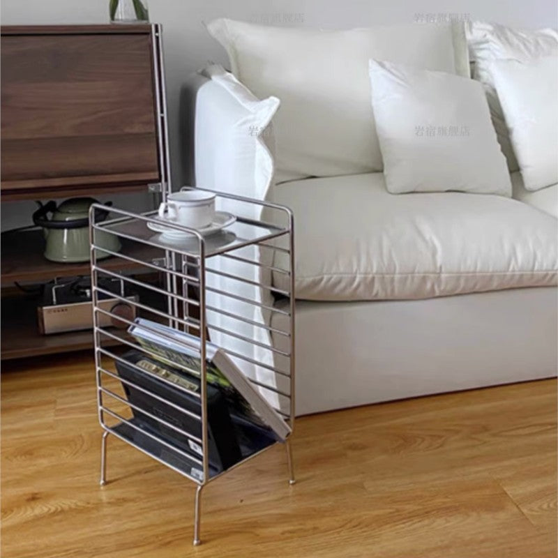 MOMO Iron Small Tea Table | Multi-Tier Wire Side Table | Compact Sofa & Bedside Stand - alternate view 5