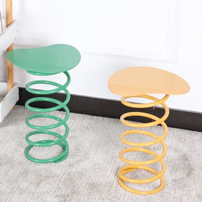 MOMO Spring Side Table | Sculptural Coil Steel Base with Organic Tabletop - alternate view 11