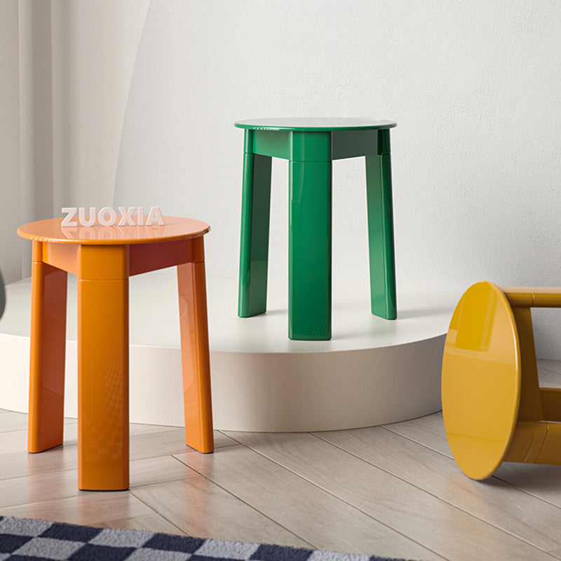 MOMO Medieval Small Round Stool | Solid Wood | Nordic Minimalist Accent Stool