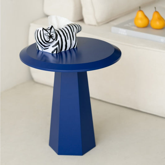 MOMO Bauhaus Mushroom Side Table | Round Top with Hexagonal Pedestal Base — 6 Bold Colors - alternate view 6