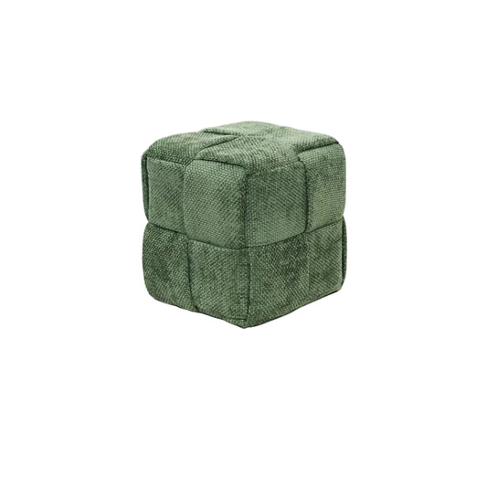 MOMO Chenille Stool | Soft Upholstered Ottoman for Living Room & Entryway - alternate view 6