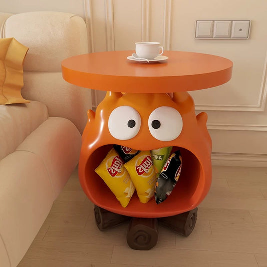 MOMO Flame Monster Side Table | Cartoon Sculpture Storage End Table for Living Room & Bedroom - alternate view 5