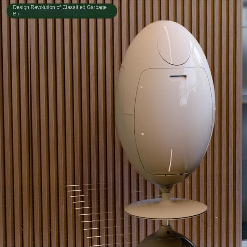 MOMO Dinosaur Egg Trash Can | Sculptural Standing Waste Bin | 2 Sizes - alternate view 3