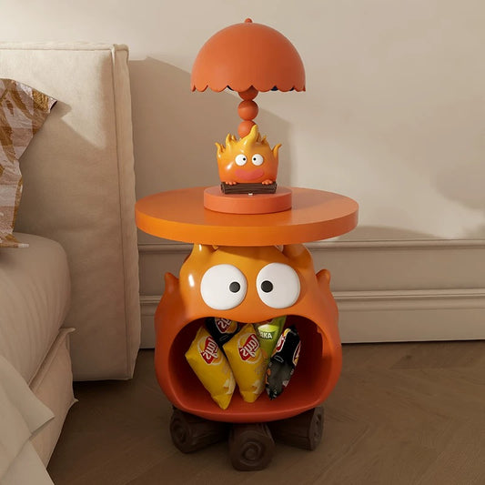 MOMO Flame Monster Side Table | Cartoon Sculpture Storage End Table for Living Room & Bedroom - alternate view 6
