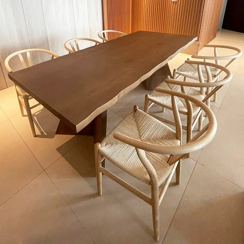 MOMO Solid Wood Rattan Y Chair | Wishbone Dining Chair | Handwoven Seat - alternate view 6