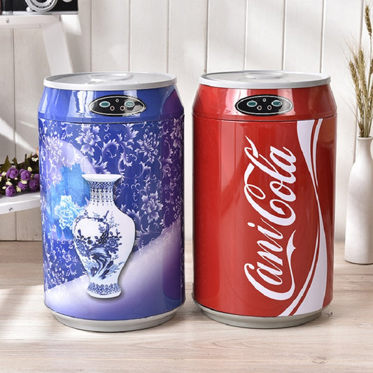 MOMO Smart Sensor Trash Can | Soda Can-Inspired Round Stainless Steel Automatic Bin — 10L - alternate view 6
