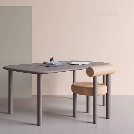 MOMO Nordic Designer Dining Chair | Round Upholstered Seat | Metal Frame - alternate view 6