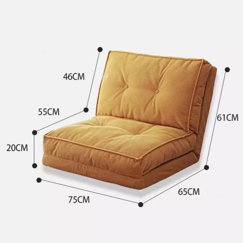 MOMO Folding Dual-Use Lazy Sofa | Floor Sofa Bed | Foldable Corduroy Lounge Chair - alternate view 8