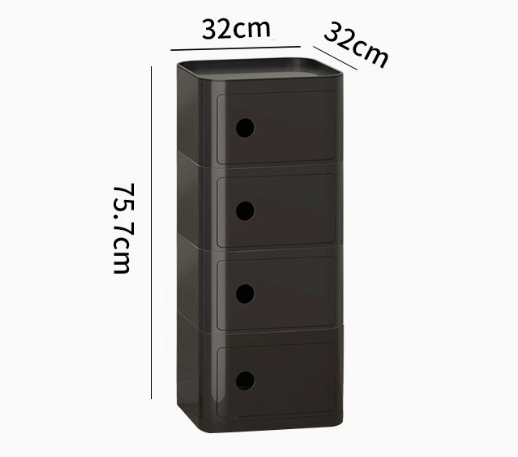 MOMO Storage Bedside Table | Modular Cube Nightstand | 2, 3 or 4 Tier Storage Cabinet - alternate view 21