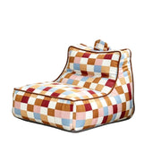 MOMO Bean Bag Lounge Chair | Gingham Floor Sofa Chair for Bedroom & Living Room - alternate view 10