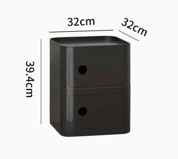 MOMO Storage Bedside Table | Modular Cube Nightstand | 2, 3 or 4 Tier Storage Cabinet - alternate view 7