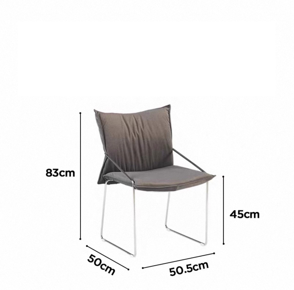 MOMO Cloud-Pad Cantilever Dining Chair | Oversized Cushion Seat & Back on Chrome Wire Frame - alternate view 16