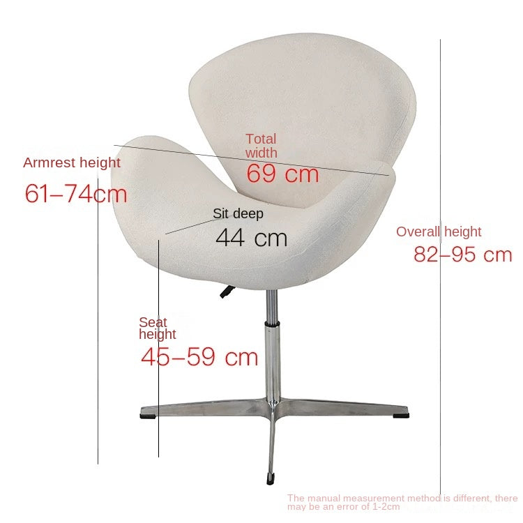 MOMO Swivel Lift Accent Chair | Fabric, Cashmere & PU Leather | 15 Colors - alternate view 6