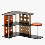 Wooden Corner Cup & Coffee Rack