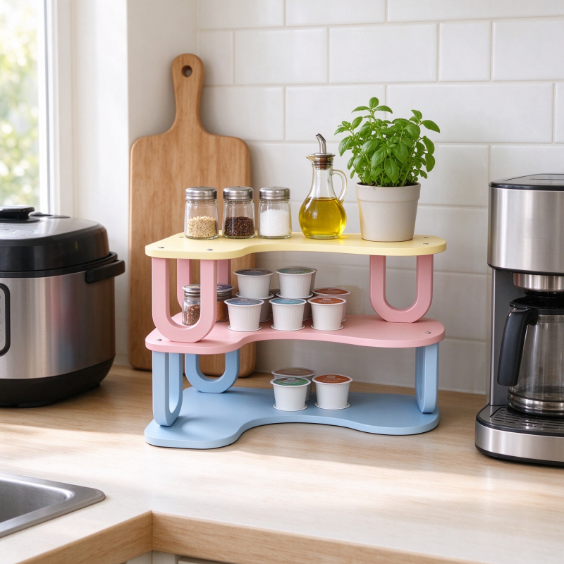 Dopamine L-Shaped Corner Display Rack