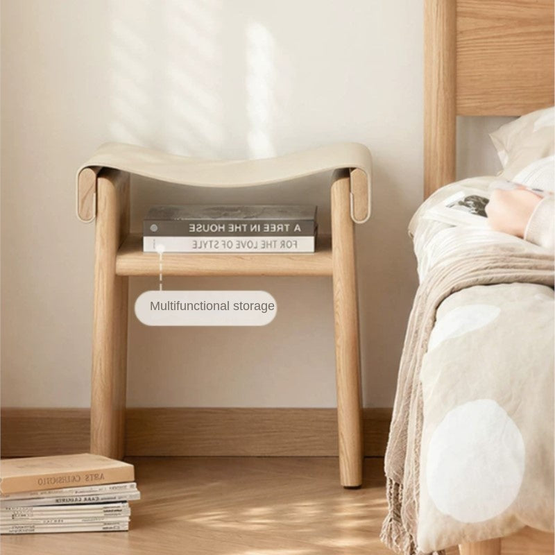 Solid Wood Dressing Saddle Stool
