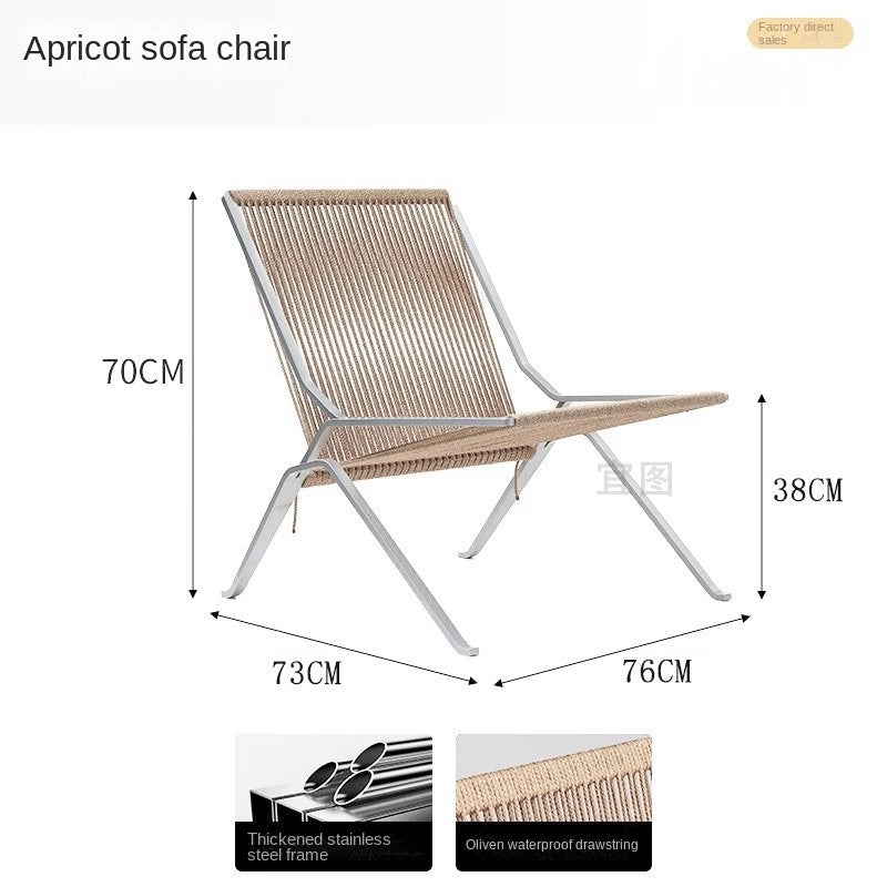 MOMO Stainless Steel Single Lounge Chair