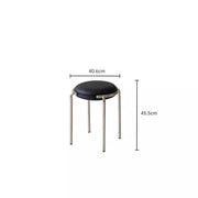 MOMO Stainless Steel Soft Stool | Stackable Round Padded Seat | Modern Minimalist - alternate view 7