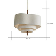 Wabi-Sabi Fabric & Iron Pendant Light-GQ12
