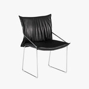MOMO Cloud-Pad Cantilever Dining Chair | Oversized Cushion Seat & Back on Chrome Wire Frame - alternate view 7