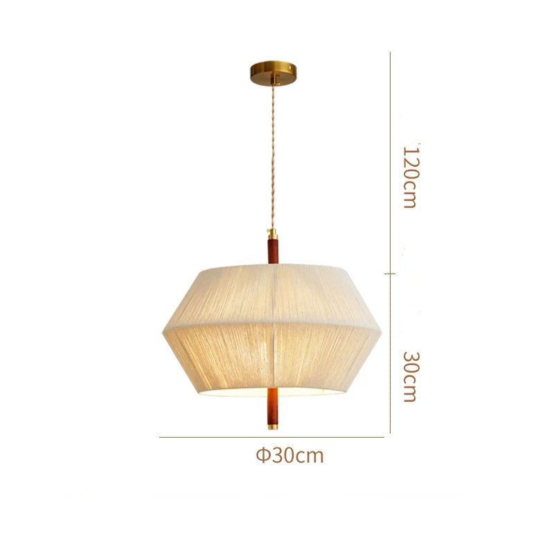 Wabi-Sabi Fabric Pendant Light-GQ19