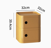 MOMO Storage Bedside Table | Modular Cube Nightstand | 2, 3 or 4 Tier Storage Cabinet - alternate view 8