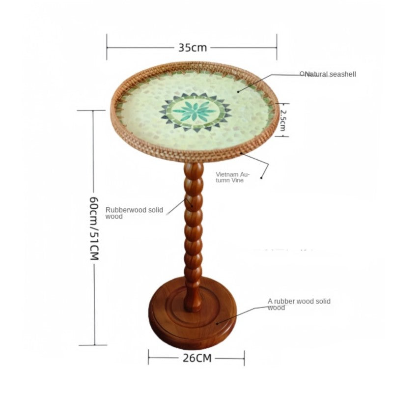 Bohemian Rattan Side Table