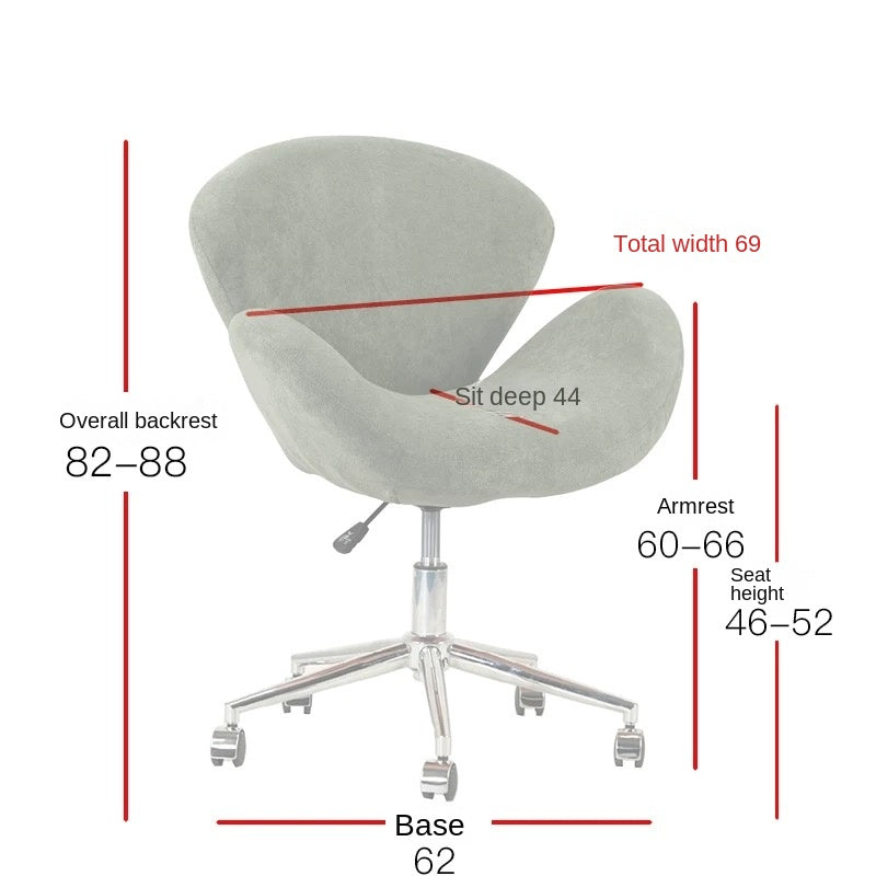 MOMO Swivel Lift Accent Chair | Fabric, Cashmere & PU Leather | 15 Colors - alternate view 7