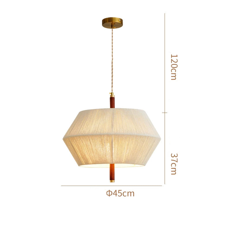 Wabi-Sabi Fabric Pendant Light-GQ19