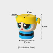 MOMO Cartoon Low Stool | Character Head Stool | Kids Shoe-Changing Bench & Room Decor - alternate view 8
